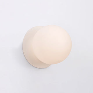 Lexi Odessa Opal Frosted Glass LED Wall Light with White Base Warm White/Small