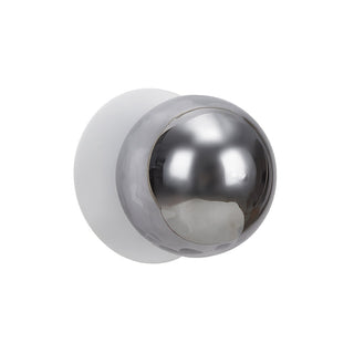 Lexi Odessa Molten Ripple Glass LED Wall Light with White Base Warm White/Small