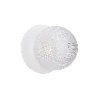 Lexi Odessa Diamond Cut Glass LED Wall Light with White Base Warm White/Small
