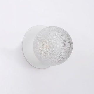Lexi Odessa Diamond Cut Glass LED Wall Light with White Base Warm White/Small