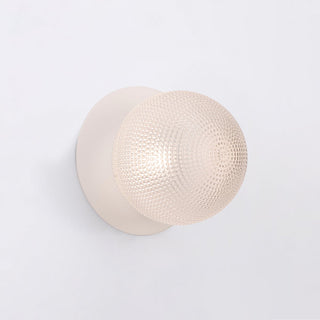 Lexi Odessa Diamond Cut Glass LED Wall Light with White Base Warm White/Small