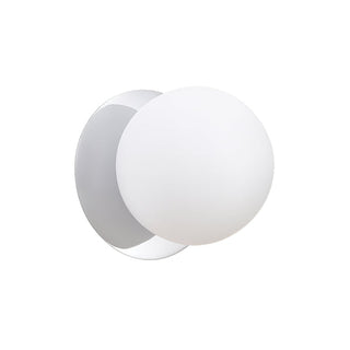 Lexi Odessa Opal Frosted Glass LED Wall Light with Chrome Base Warm White/Small