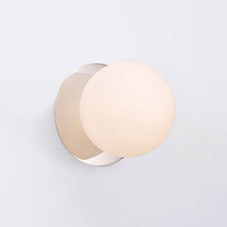 Lexi Odessa Opal Frosted Glass LED Wall Light with Chrome Base Warm White/Small