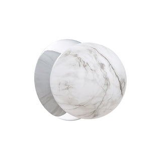 Lexi Odessa Marble Opal Glass LED Wall Light with Chrome Base Warm White/Small