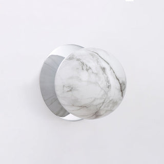 Lexi Odessa Marble Opal Glass LED Wall Light with Chrome Base Warm White/Small