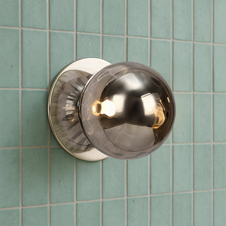 Lexi Odessa Molten Ripple Glass LED Wall Light with Chrome Base Warm White/Small
