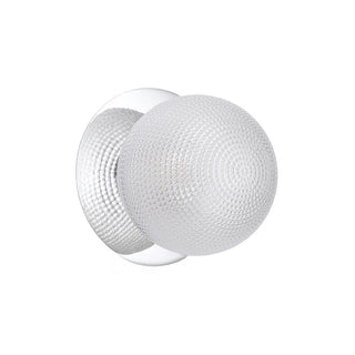 Lexi Odessa Diamond Cut Glass LED Wall Light with Chrome Base Warm White/Small