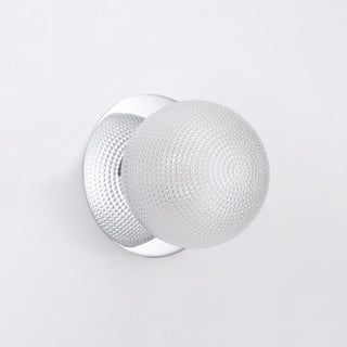 Lexi Odessa Diamond Cut Glass LED Wall Light with Chrome Base Warm White/Small