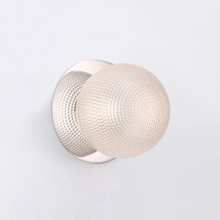 Lexi Odessa Diamond Cut Glass LED Wall Light with Chrome Base Warm White/Small