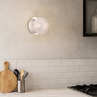 Lexi Odessa Diamond Cut Glass LED Wall Light with Chrome Base Warm White/Small