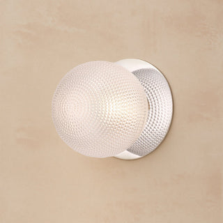 Lexi Odessa Diamond Cut Glass LED Wall Light with Chrome Base Warm White/Small