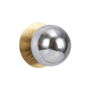 Lexi Odessa Molten Ripple Glass LED Wall Light with Brass Base Warm White/Small
