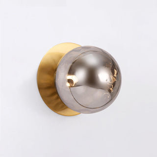 Lexi Odessa Molten Ripple Glass LED Wall Light with Brass Base Warm White/Small