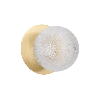 Lexi Odessa Diamond Cut Glass LED Wall Light with Brass Base Warm White/Small
