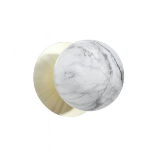 Lexi Odessa Marble Opal Glass LED Wall Light with Gold Base Warm White/Small