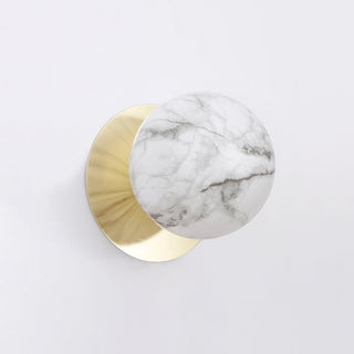 Lexi Odessa Marble Opal Glass LED Wall Light with Gold Base Warm White/Small