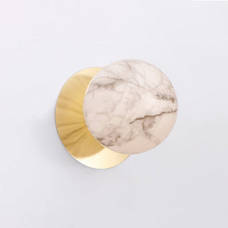 Lexi Odessa Marble Opal Glass LED Wall Light with Gold Base Warm White/Small