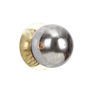 Lexi Odessa Molten Ripple Glass LED Wall Light with Gold Base Warm White/Small
