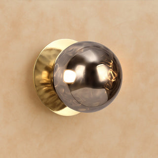 Lexi Odessa Molten Ripple Glass LED Wall Light with Gold Base Warm White/Small