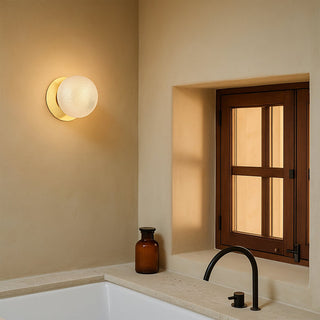Lexi Odessa Diamond Cut Glass LED Wall Light with Gold Base Warm White/Small