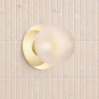 Lexi Odessa Diamond Cut Glass LED Wall Light with Gold Base Warm White/Small