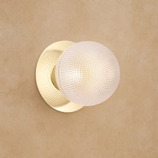 Lexi Odessa Diamond Cut Glass LED Wall Light with Gold Base Warm White/Small