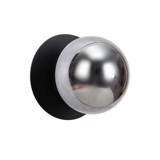 Lexi Odessa Molten Ripple Glass LED Wall Light with Black Base Warm White/Large