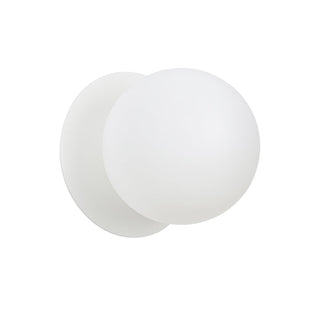 Lexi Odessa Opal Frosted Glass LED Wall Light with White Base Warm White/Large