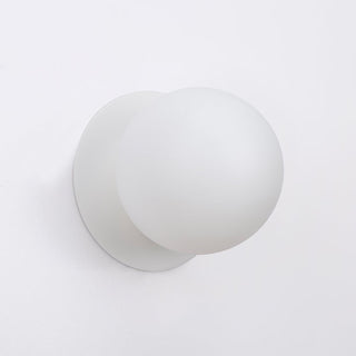 Lexi Odessa Opal Frosted Glass LED Wall Light with White Base Warm White/Large