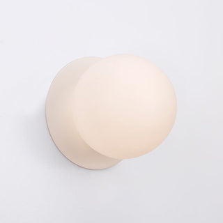 Lexi Odessa Opal Frosted Glass LED Wall Light with White Base Warm White/Large