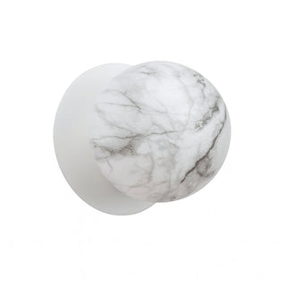 Lexi Odessa Marble Opal Glass LED Wall Light with White Base Warm White/Large