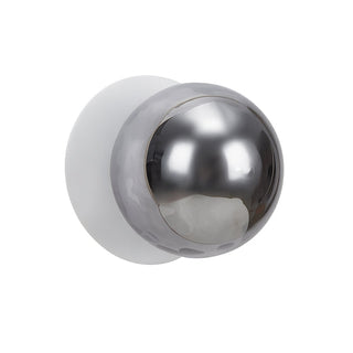 Lexi Odessa Molten Ripple Glass LED Wall Light with White Base Warm White/Large