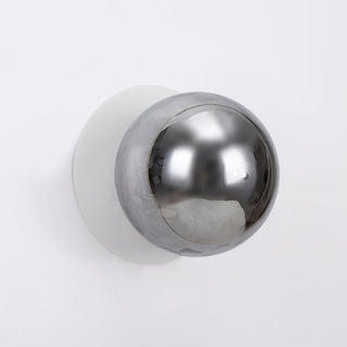 Lexi Odessa Molten Ripple Glass LED Wall Light with White Base Warm White/Large