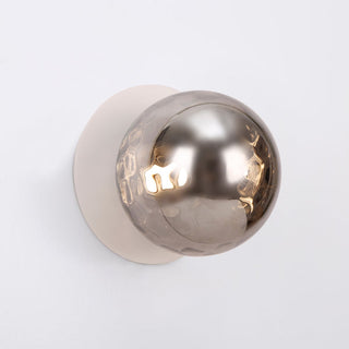 Lexi Odessa Molten Ripple Glass LED Wall Light with White Base Warm White/Large