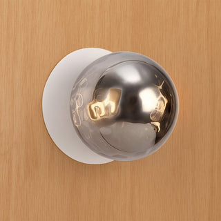 Lexi Odessa Molten Ripple Glass LED Wall Light with White Base Warm White/Large