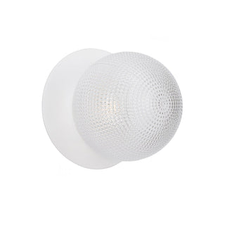 Lexi Odessa Diamond Cut Glass LED Wall Light with White Base Warm White/Large