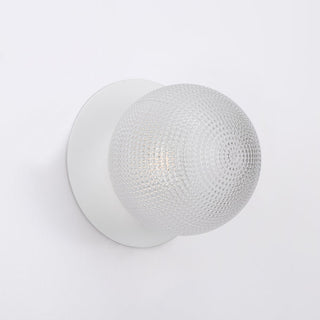 Lexi Odessa Diamond Cut Glass LED Wall Light with White Base Warm White/Large