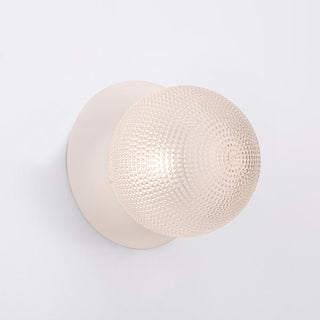 Lexi Odessa Diamond Cut Glass LED Wall Light with White Base Warm White/Large