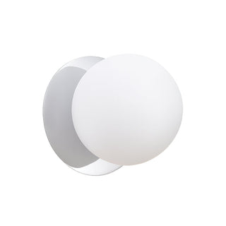 Lexi Odessa Opal Frosted Glass LED Wall Light with Chrome Base Warm White/Large