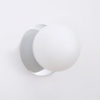 Lexi Odessa Opal Frosted Glass LED Wall Light with Chrome Base Warm White/Large