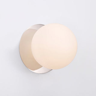 Lexi Odessa Opal Frosted Glass LED Wall Light with Chrome Base Warm White/Large