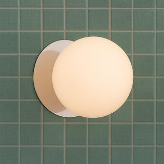 Lexi Odessa Opal Frosted Glass LED Wall Light with Chrome Base Warm White/Large