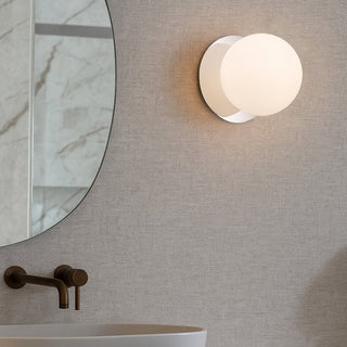 Lexi Odessa Opal Frosted Glass LED Wall Light with Chrome Base Warm White/Large