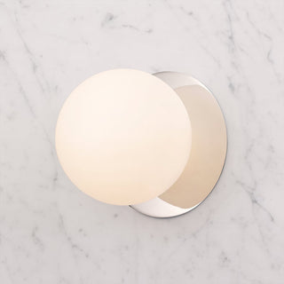 Lexi Odessa Opal Frosted Glass LED Wall Light with Chrome Base Warm White/Large