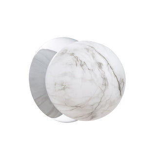 Lexi Odessa Marble Opal Glass LED Wall Light with Chrome Base Warm White/Large