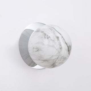 Lexi Odessa Marble Opal Glass LED Wall Light with Chrome Base Warm White/Large