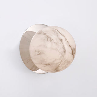 Lexi Odessa Marble Opal Glass LED Wall Light with Chrome Base Warm White/Large