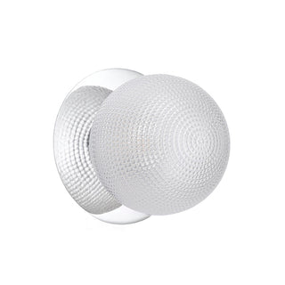 Lexi Odessa Diamond Cut Glass LED Wall Light with Chrome Base Warm White/Large
