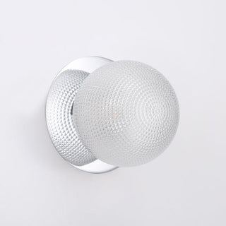 Lexi Odessa Diamond Cut Glass LED Wall Light with Chrome Base Warm White/Large