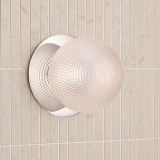 Lexi Odessa Diamond Cut Glass LED Wall Light with Chrome Base Warm White/Large